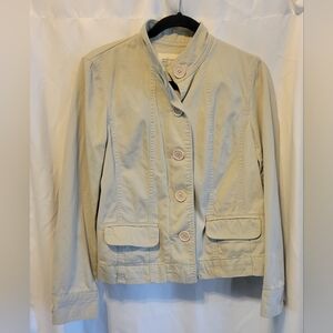 🖤JONES NEW YORK SPORT SZ 6 Beige Women's Jacket Split Back Cropped Style